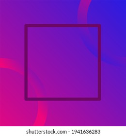 Vector de gradiente rosa y púrpura Cyberpunk con marco simple y pieza circular