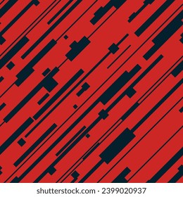 Patrón sin costuras de color rojo Cyberpunk. Gráfico futurista para textiles, antecedentes y prendas de vestir. Diseño moderno y brillante para proyectos impresos y web. Arte decorativo de estilo moderno.	