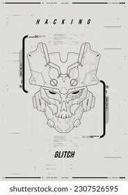 Cyberpunk retro futuristic poster. Abstract cosmic shapes. Digital design elements hud style. Trendy shapes in cyberpunk style. Bar labels,info box bars.