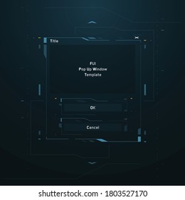 Cyberpunk Sci-fi FUI Game Window PopUp Template