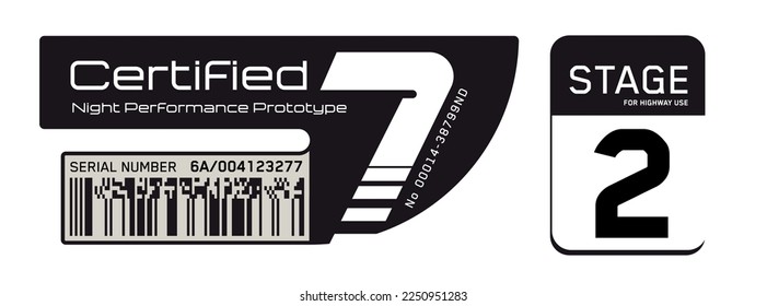 Cyberpunk stickers. Science fiction decals for futuristic design. Inscriptions and symbols.