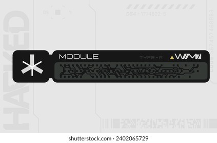 Cyberpunk style decal. Vector car service stickers in futuristic style