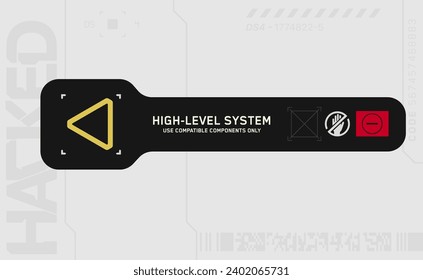Cyberpunk style decal. Vector car service stickers in futuristic style