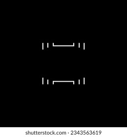 Marcador de destino cuadrado de estilo ciberpunk. Rectángulo gráfico moderno objetivo, objetivo, visión. Apuntar HUD, estética ciberpunk, interfaz futurista. Un elemento de diseño de estilo cibernético vectorial. 
