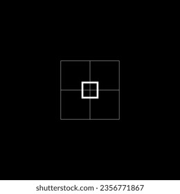 Quadrat-Ziel im Cyberpunk-Stil. Modernes GUI-Rechteck Ziel, Anblick, HUD-Retikum, Cyberpunk-Ästhetik, futuristische Schnittstelle. Ein Design-Element im Vektorbereich im Cyberstil. 