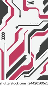 Fondo de pantalla abstracto de tecnología Cyberpunk. Ilustración de vector