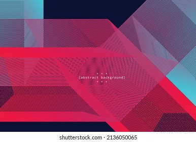cyberpunk theme pink and blue ribbon on gradient navyblue abstract can be use for product label food drink notebook cover technology box art vector eps.