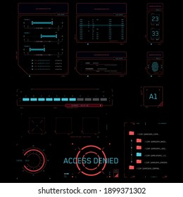 Cyberpunk Ui Futuristic Red Design