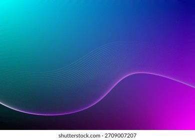 Cyberpunk-inspirierte lebendige Neon-Farbverlauf-Hintergründe in Blau, Teal, Magenta und . Perfekt für digitale Cover und Poster. abstrakter Wellenhintergrund