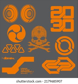 CYBERPUNKS ELEMENTS AN SYMBOL FOR COMMERCIAL USE