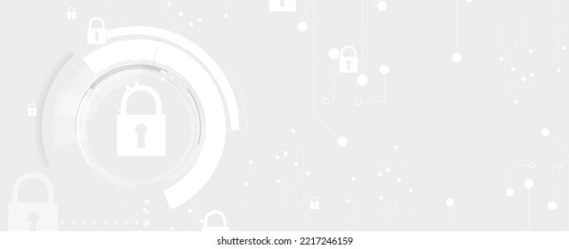 Cybers ecurity and information or network protection. Future technology web services for business and internet project