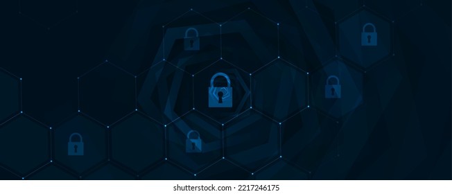 Cybers ecurity and information or network protection. Future technology web services for business and internet project