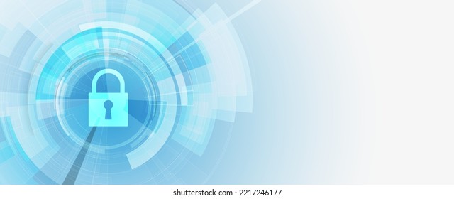 Cybers ecurity and information or network protection. Future technology web services for business and internet project