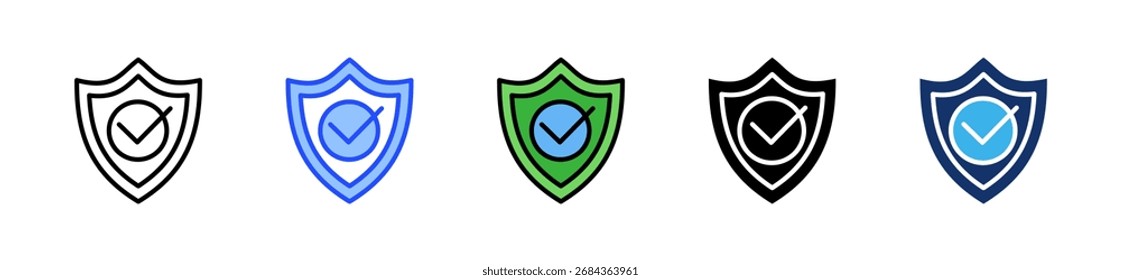 Colección de íconos de conciencia de ciberseguridad con múltiples estilos