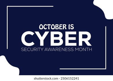 cybersecurity awareness month. banner background vector illustration with awareness design.
