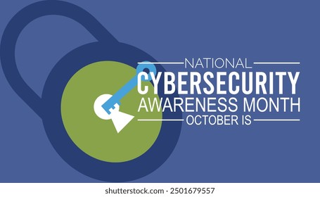 El Mes de Concienciación de Ciberseguridad se observa cada año en octubre. Fondo de concepto de Festiva, pancarta, diseño de Anuncio Diseño de fondo de Ilustración vectorial de Plantilla.