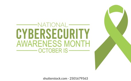 Cybersecurity Awareness Month is observed every year on October.Holiday concept background, placard, banner design template Vector illustration background design.