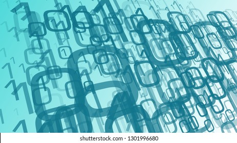 Cybersecurity big data, futuristic graphic vector illustration backgrounds