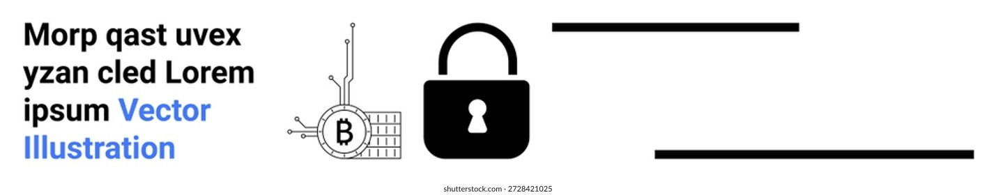 Segurança cibernética, blockchain, proteção de dados, criptografia, transações seguras, gerenciamento de privacidade. um símbolo de blockchain e ícone de bloqueio. Conceito de tecnologia de cibersegurança e de cadeia de blocos