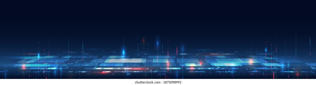 Cybersecurity For Business And Internet Project. Abstract Futuristic Background. Hi-tech Business Presentation. Big Data Concept.