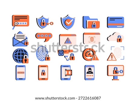 Cybersecurity Collection Element Icon Set