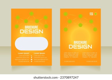 Cybersecurity company blank brochure design. Template set with copy space for text. Premade corporate reports collection. Editable 2 paper pages. Bebas Neue, Audiowide, Roboto Light fonts used