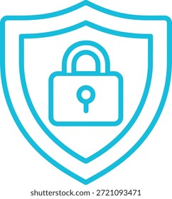 Concepto de ciberseguridad con escudo y símbolo de bloqueo. Seguridad digital privacidad protección de la red de Internet acceso seguro.