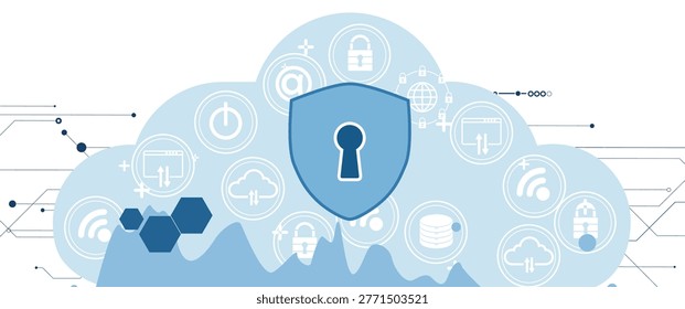 Cybersecurity data protection blocks hacker inside compromised network security