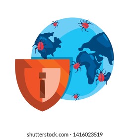 cybersecurity data protection vector ilustration