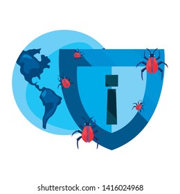 cybersecurity data protection vector ilustration