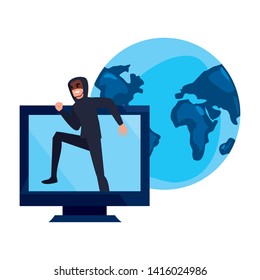 cybersecurity data protection vector ilustration