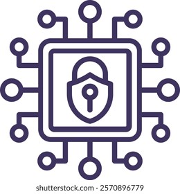 Cybersecurity Element For Design Graphic