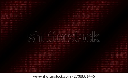 Cybersecurity Foundation and Uniform Data Streams - A Systematic Representation of Red Binary Block Sequences Illustrating a Secured Network Grid, Surveillance Monitoring, and Encrypted Communication Flow within a Dark Cyberpunk Environment