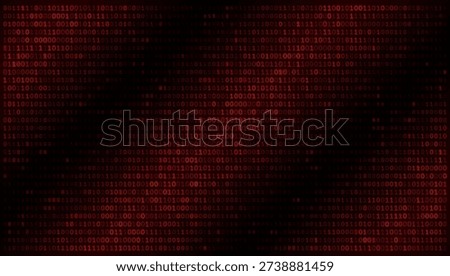 Cybersecurity Foundation and Uniform Data Streams - A Systematic Representation of Red Binary Block Sequences Illustrating a Secured Network Grid, Surveillance Monitoring, and Encrypted Communication Flow within a Dark Cyberpunk Environment