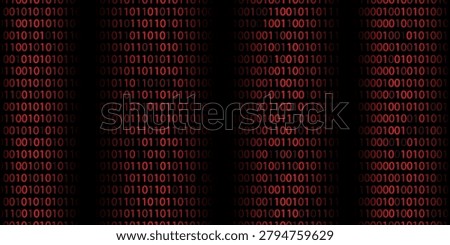 Cybersecurity Foundation and Uniform Data Streams - A Systematic Representation of Red Binary Block Sequences Illustrating a Secured Network Grid, Surveillance Monitoring, and Encrypted Communication Flow within a Dark Cyberpunk Environment