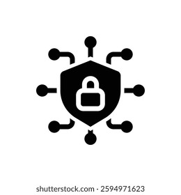 Cybersecurity Glyph Icon. Cybersecurity Icon