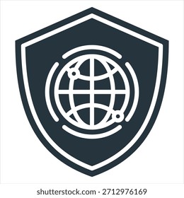 Cybersecurity Glyph Icon Vector Illustration