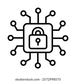 Cybersecurity Icon Element For Design