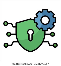 Cybersecurity Icon Element For Design
