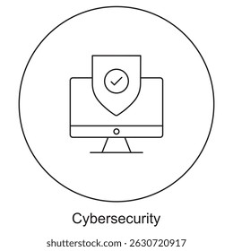 Cybersecurity icon, Fortify Your Digital Fortress Cybersecurity Essentials for Modern Threats, Guardians of Data: Mastering Cybersecurity in a Connected World, vector
