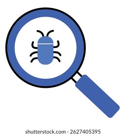Cybersecurity Icon Illustrating Malware Virus Detection And Real-Time System Scanning