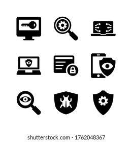 cybersecurity icon or logo isolated sign symbol vector illustration - Collection of high quality black style vector icons
