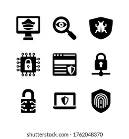 cybersecurity icon or logo isolated sign symbol vector illustration - Collection of high quality black style vector icons
