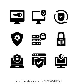 cybersecurity icon or logo isolated sign symbol vector illustration - Collection of high quality black style vector icons
