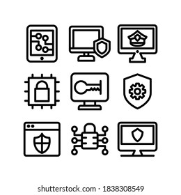 cybersecurity icon or logo isolated sign symbol vector illustration - Collection of high quality black style vector icons
