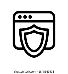 icono de ciberseguridad o logotipo símbolo de señalización aislado ilustración vectorial - iconos vectoriales de estilo negro de alta calidad
