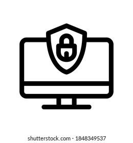cybersecurity icon or logo isolated sign symbol vector illustration - high quality black style vector icons
