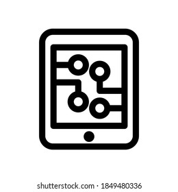 Symbol für Cybersicherheit oder Logo einzeln auf Zeichensymbolen, Vektorgrafik - hochwertige Vektorsymbole mit schwarzem Hintergrund
