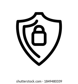 Symbol für Cybersicherheit oder Logo einzeln auf Zeichensymbolen, Vektorgrafik - hochwertige Vektorsymbole mit schwarzem Hintergrund
