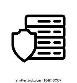 icono de ciberseguridad o logotipo símbolo de señalización aislado ilustración vectorial - iconos vectoriales de estilo negro de alta calidad
